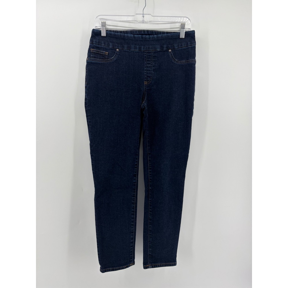 Chicos‎ Pull On Jegging Ankle Dark Wash Denim Jeans Women US Size 4R